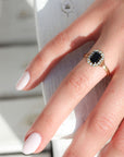 Black Widow Sapphire and Diamond Ring