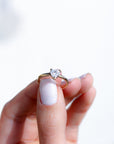 White Heart Cut Diamond Ring