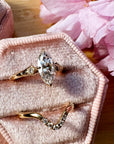 Set of 1.00 carat Marquise Cut Engagement Ring & Wedding Band with Lab Grown Diamonds