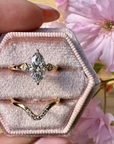 Set of 1.00 carat Marquise Cut Engagement Ring & Wedding Band with Lab Grown Diamonds