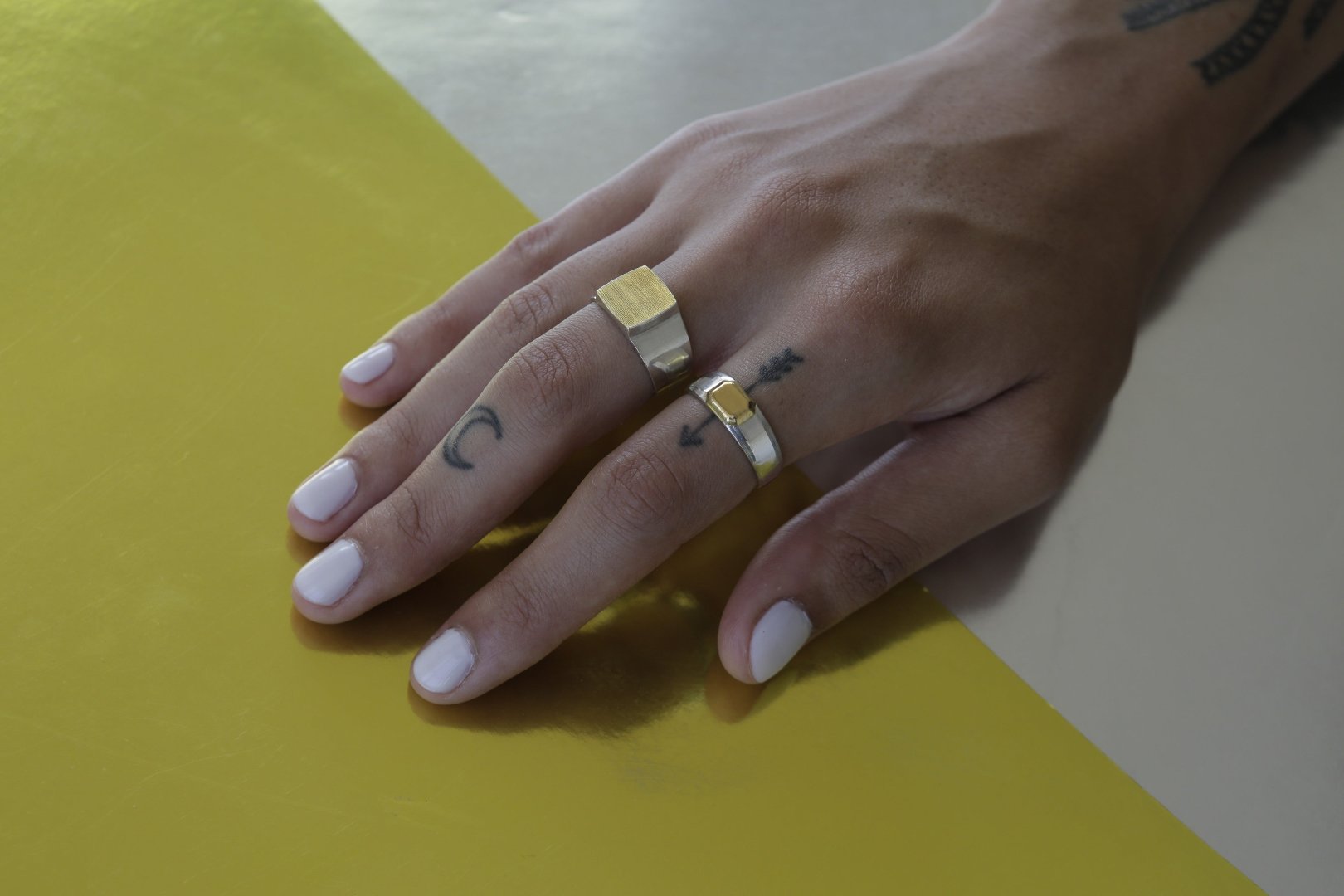 Integrated Silver and Gold Signet Ring – TOR