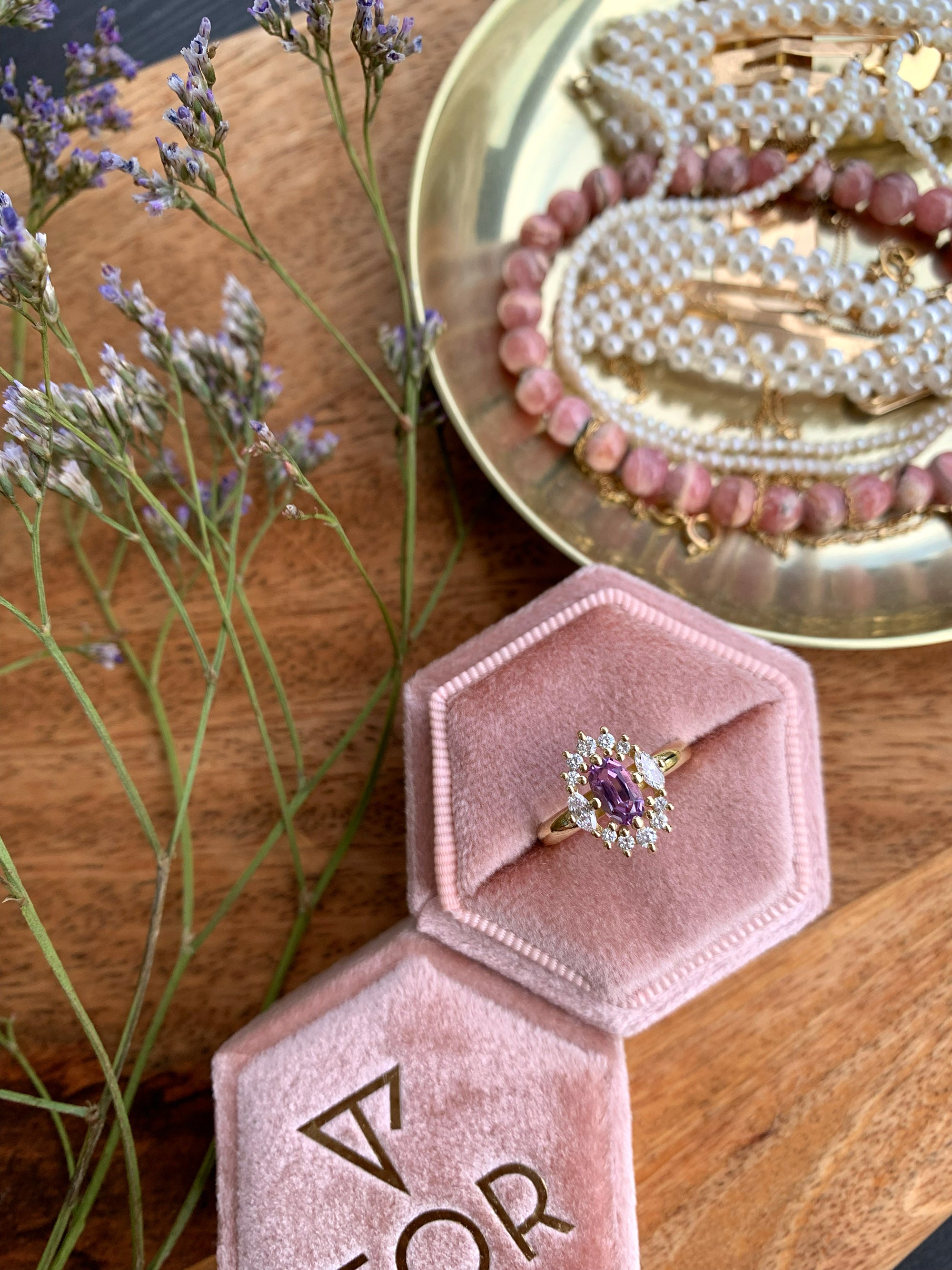 Purple Haze Diamond Ring with an Oval Cut Amethyst – TOR