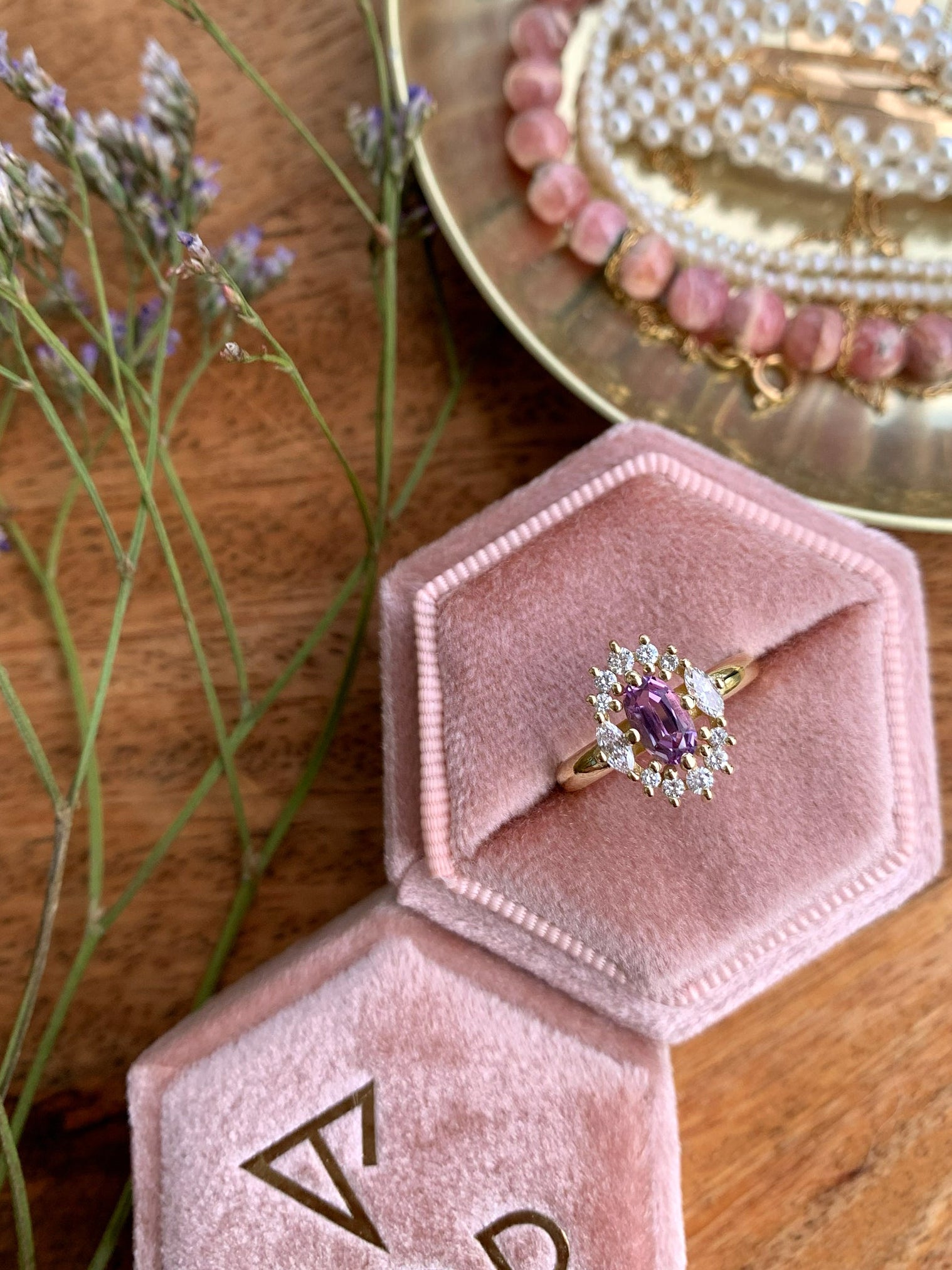 Purple Haze Diamond Ring with an Oval Cut Amethyst – TOR