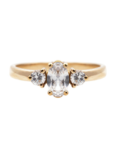 Pear Angel Diamond Ring with a Pear Cut Diamond