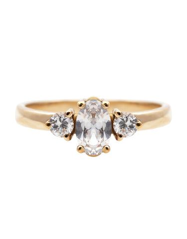 Sublime Diamond Ring with a Round Cut Lab Grown Diamond and Halo