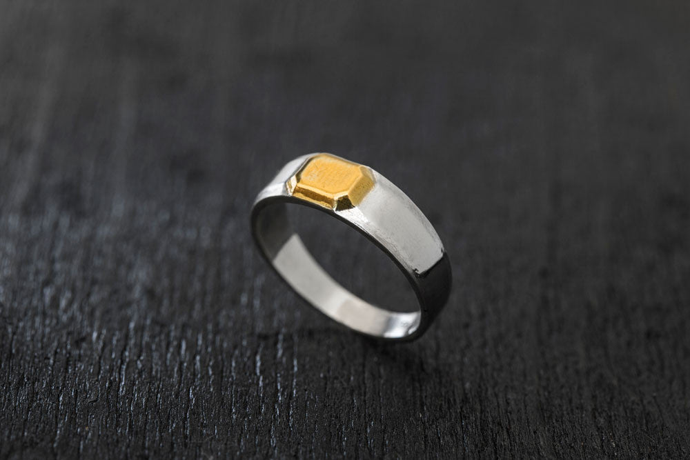Gold Gemstone Ring-Men's Rings-TOR Pure Jewelry