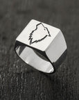 Wolf Signature Ring-signet ring-TOR Pure Jewelry