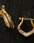 Gypsy Patent Earrings With Diamonds-Earrings-TOR Pure Jewelry