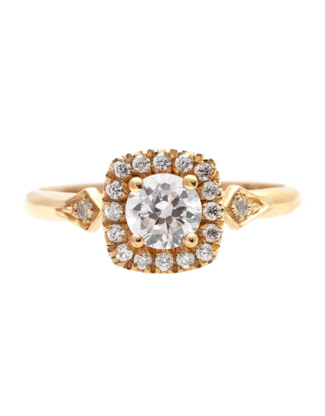 Koor Engagement Ring with a Round Cut Diamond and Halo