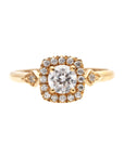 Koor Engagement Ring with a Round Cut Diamond and Halo