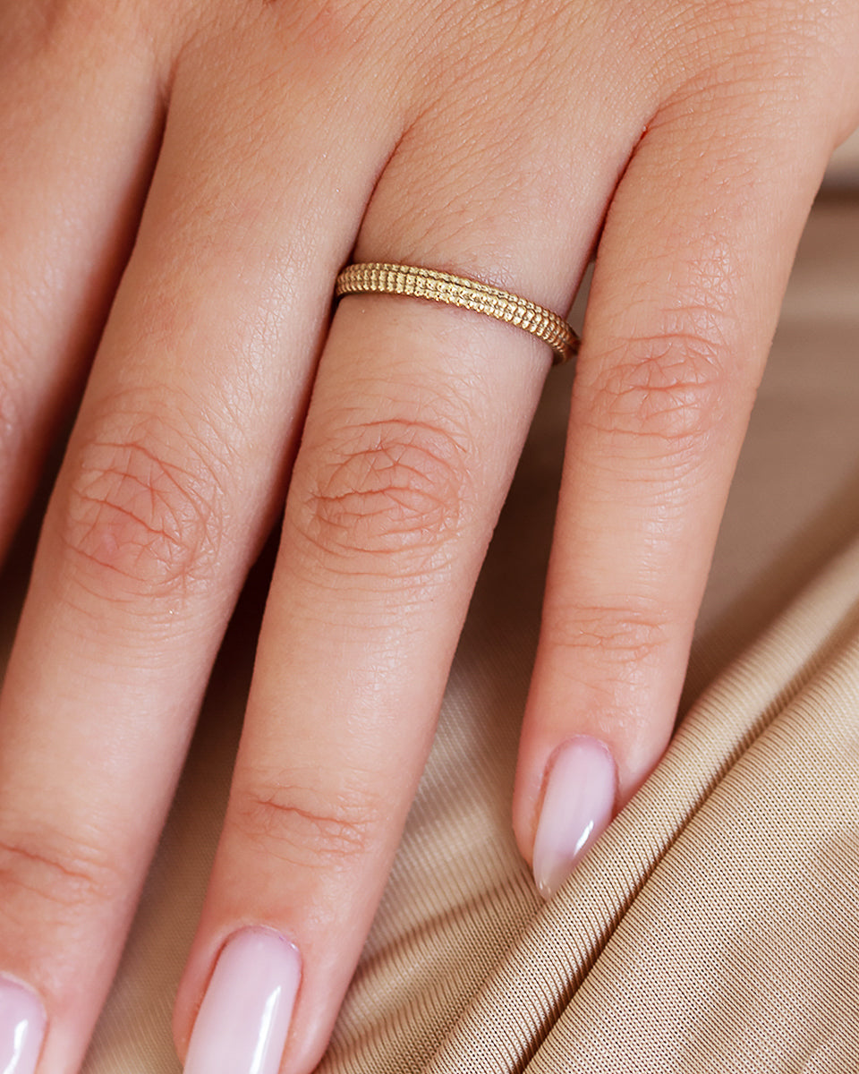 Ground Gold Wedding Ring