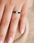 Blues Sapphire and Diamond Ring