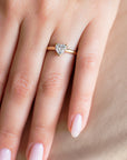 White Heart Cut Diamond Ring