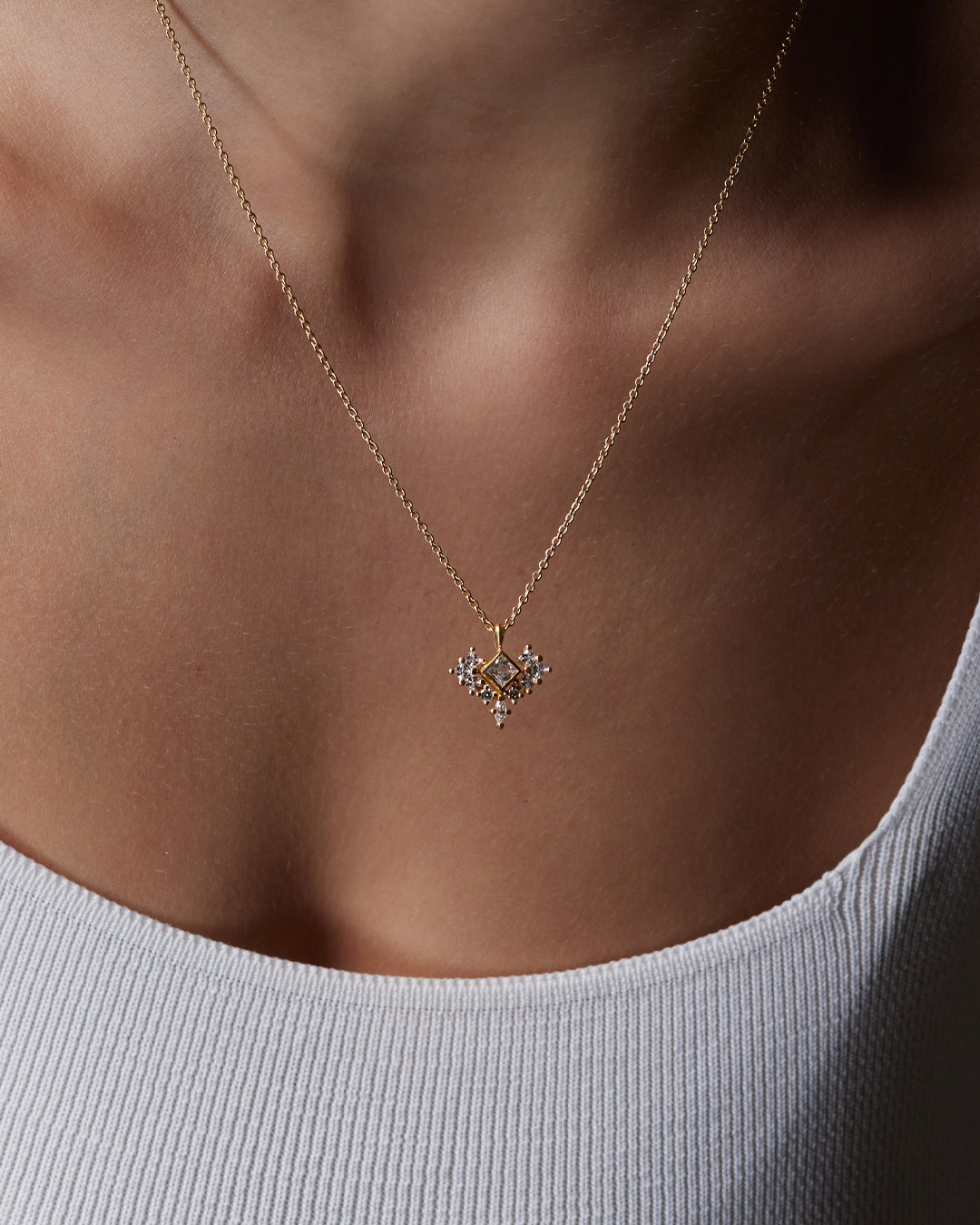 Catherine Diamond Necklace with Natural Diamonds