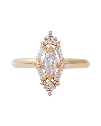 Secret Poison Diamond and Sapphire Ring with Lab Grown Diamonds