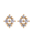 Florence Diamond Cluster Earrings with Natural Diamonds
