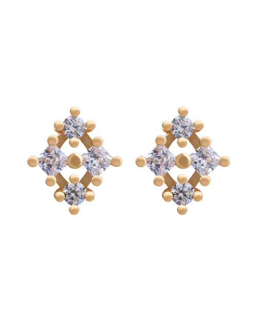 Florence Diamond Cluster Earrings with Natural Diamonds