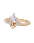 Audrey Diamond Cluster Ring with Tapered Baguette Natural Diamonds