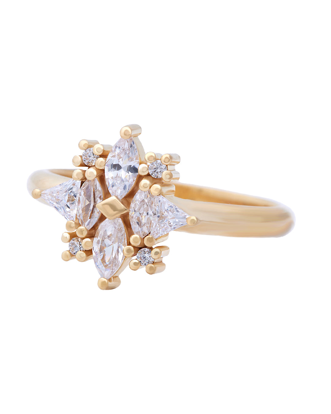 Dorothy Diamond Cluster Ring with Lab Grown and Natural Diamonds