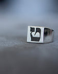 Hebrew Letter TET Signet Ring  טבעת חותם האות טי"ת