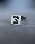 Hebrew Letter TZADIK Signet Ring טבעת חותם האות צד"י