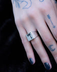 Hebrew Letter DALED Signet Ring  טבעת חותם האות דל"ת