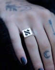 Hebrew Letter ALEF Signet Ring  טבעת חותם האות אל"ף