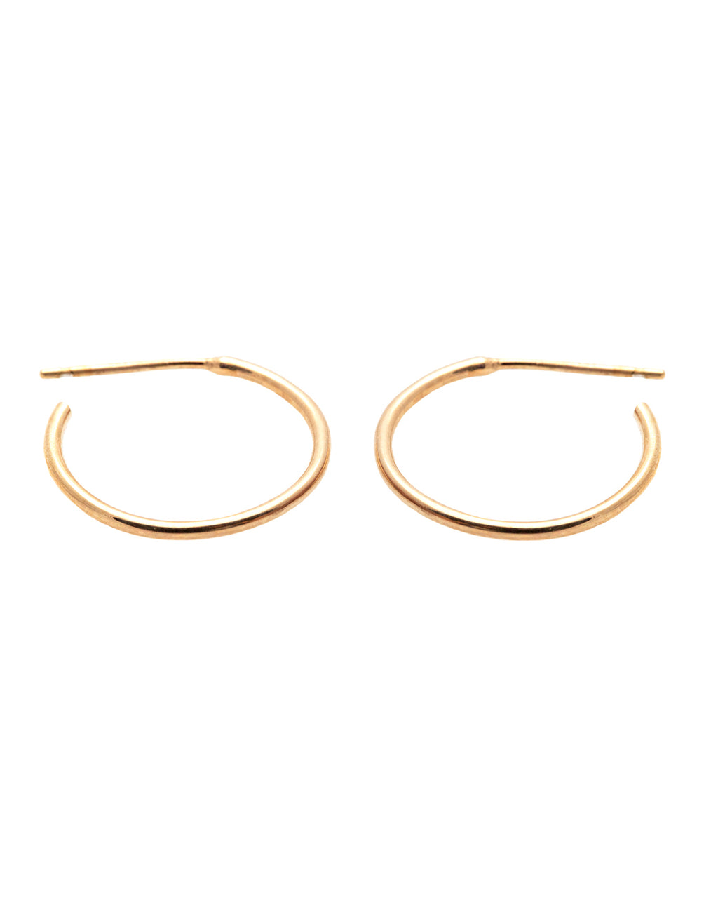 Medium Gold Tone Hoop Earrings