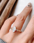 Marquise Cut Diamond Engagement Ring with Lab Grown Diamonds