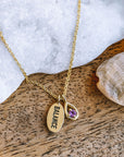 Balance Necklace with Purple Amethyst