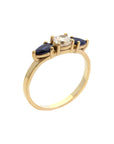 Blues Sapphire and Diamond Ring