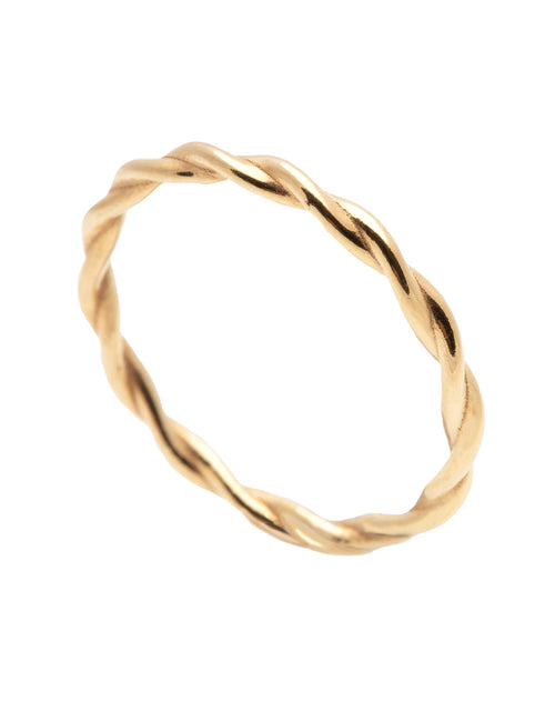 Tiny Braid Gold Ring