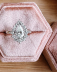 Iceberg Diamond Ring with Pear Cut Lab Grown Diamond