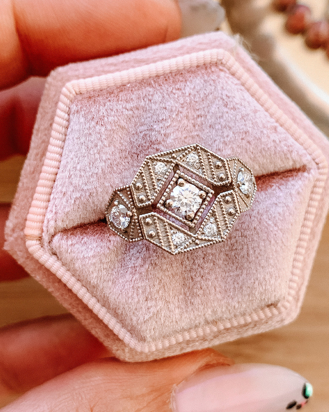 Lior XL 1920&#39;s Diamond Ring with Lab Grown Diamonds