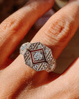 Lior XL 1920's Diamond Ring with Lab Grown Diamonds
