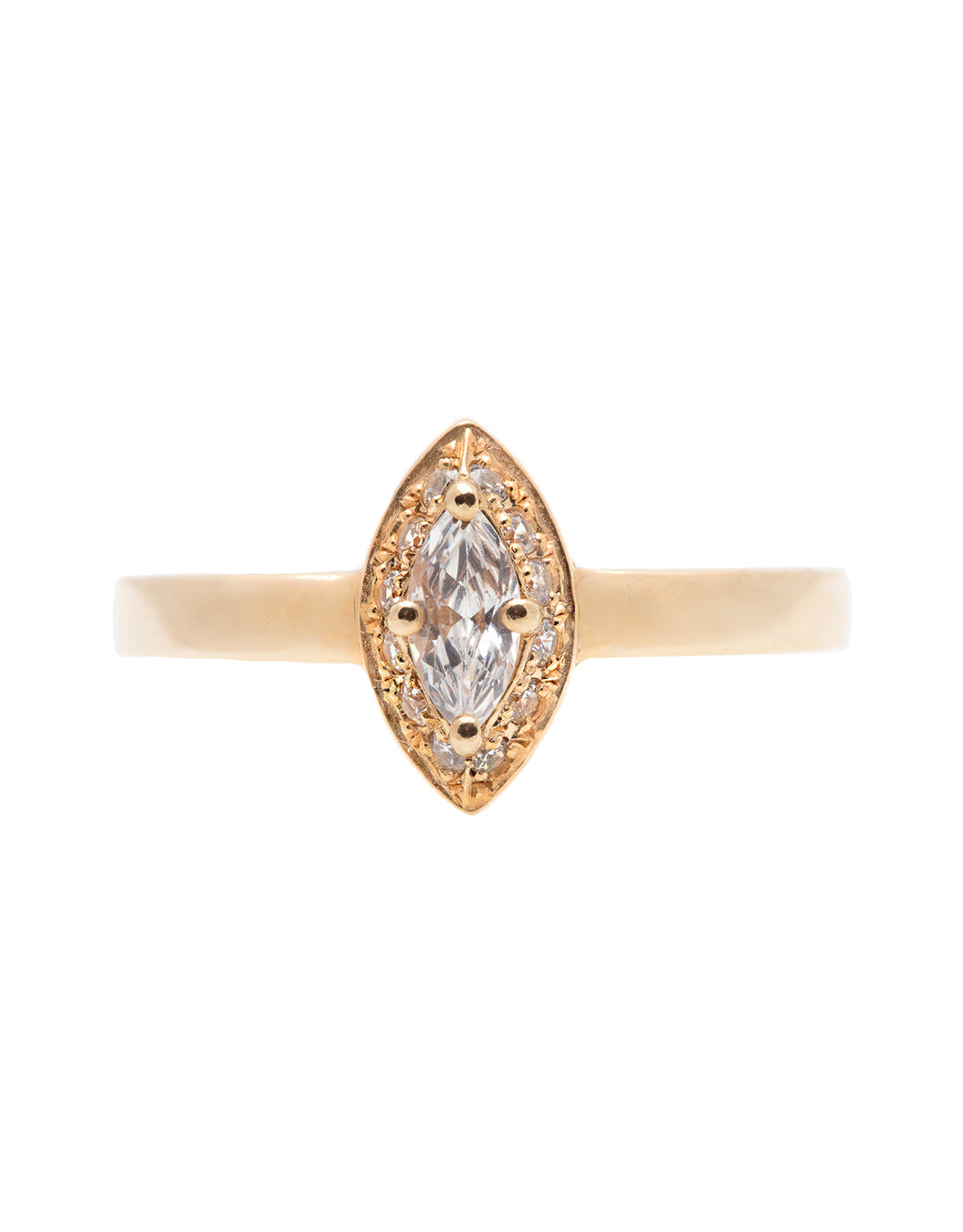 Marquise Cut Diamond Ring with Halo
