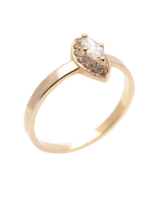 Marquise Diamond Ring with Halo