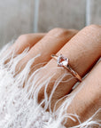 Pink Heart Cut Morganite Ring