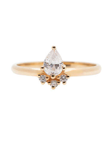 Flower Diamond Ring with Lab Grown Diamonds