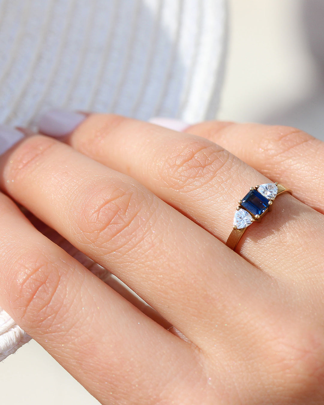 Raven Sapphire and Diamond Ring