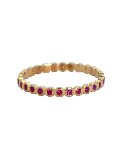 Ruby Dotty Eternity Ring with Ruby Stones