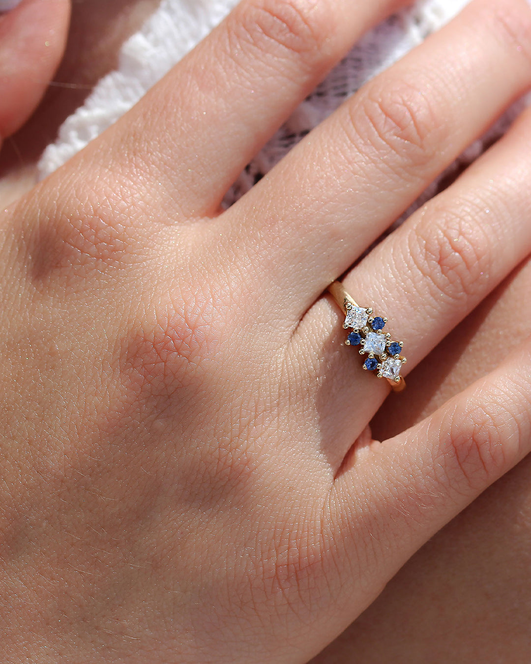 Secret Poison Diamond and Sapphire Ring