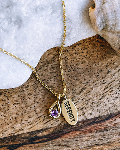 Balance Necklace with Purple Amethyst