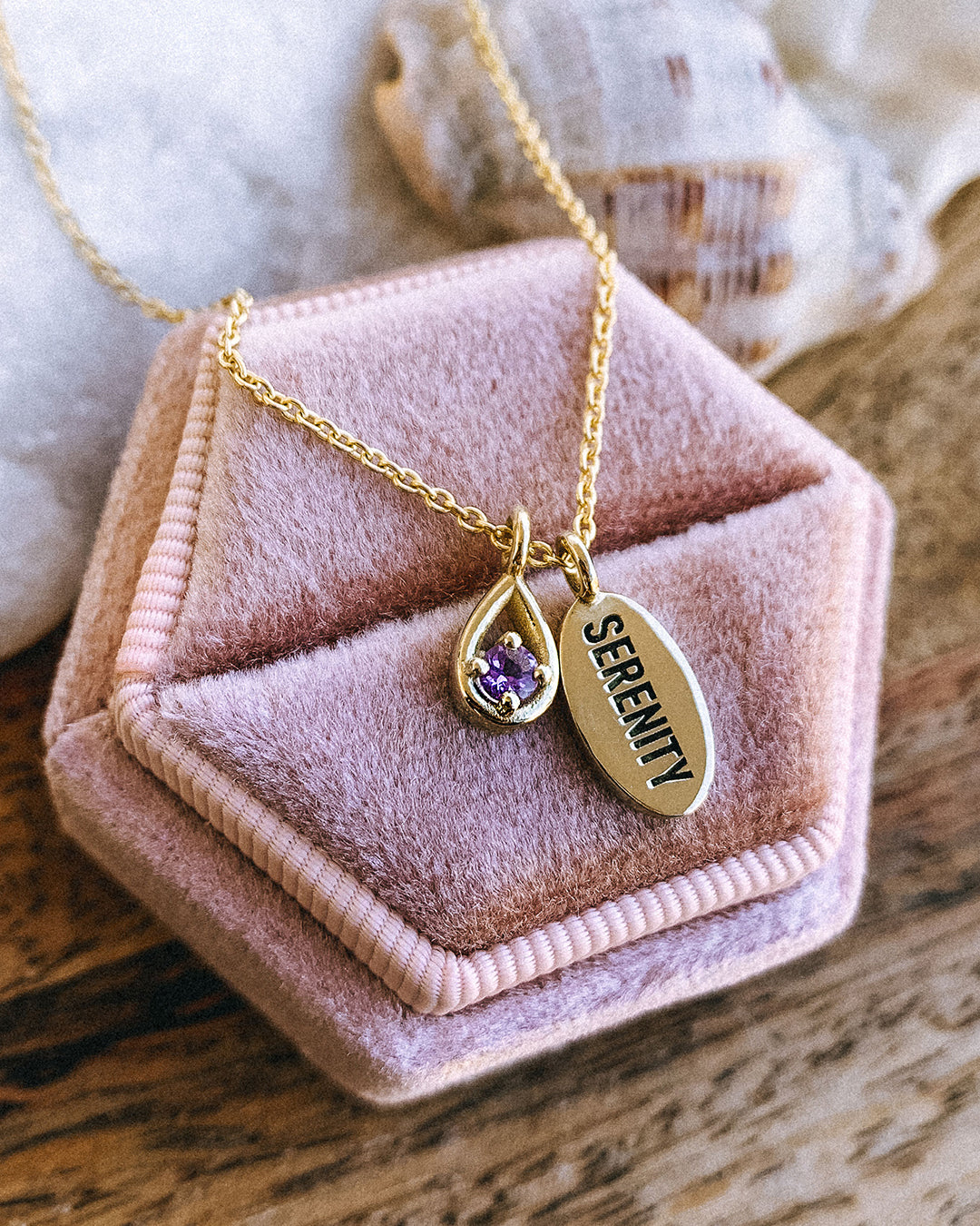 Serenity Necklace with Purple Amethyst