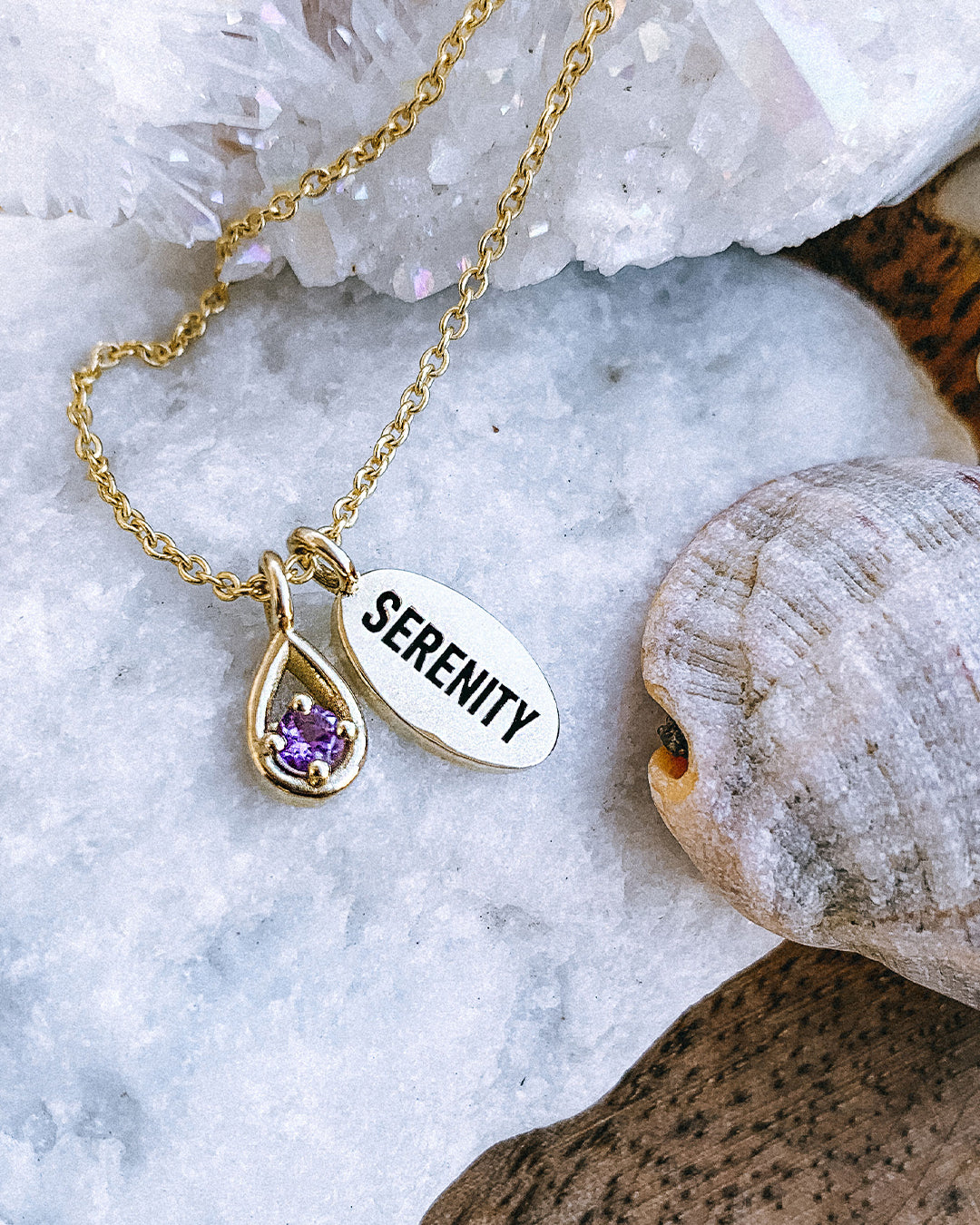 Serenity Necklace with Purple Amethyst
