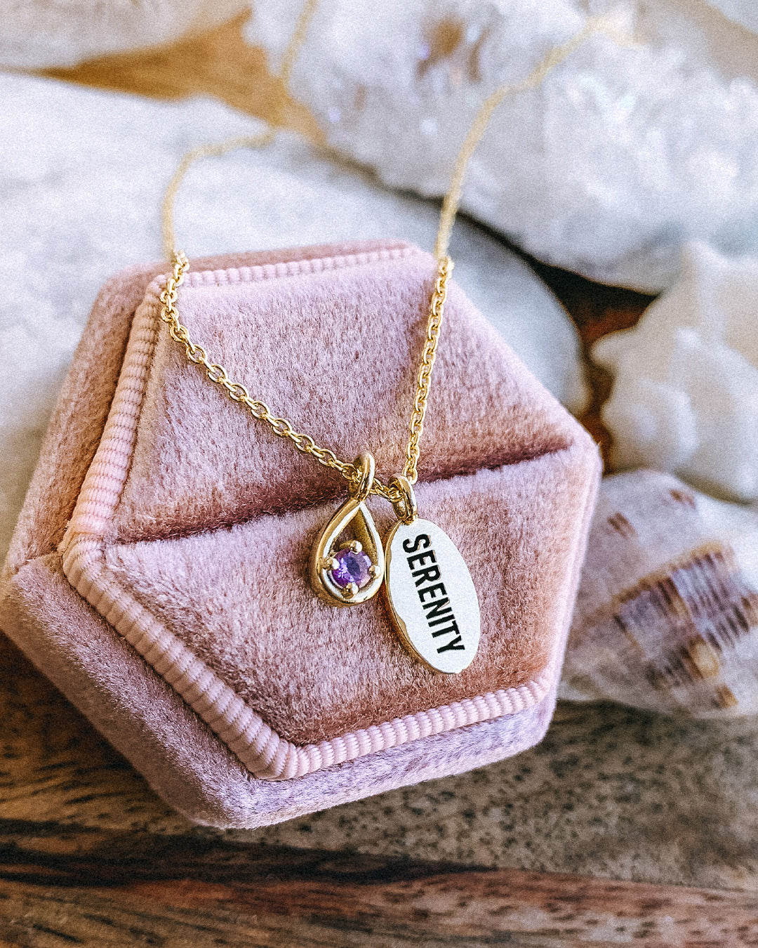 Serenity Necklace with Purple Amethyst