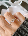 Sivan Engagement Ring with High Quality Cushion Cut Diamond