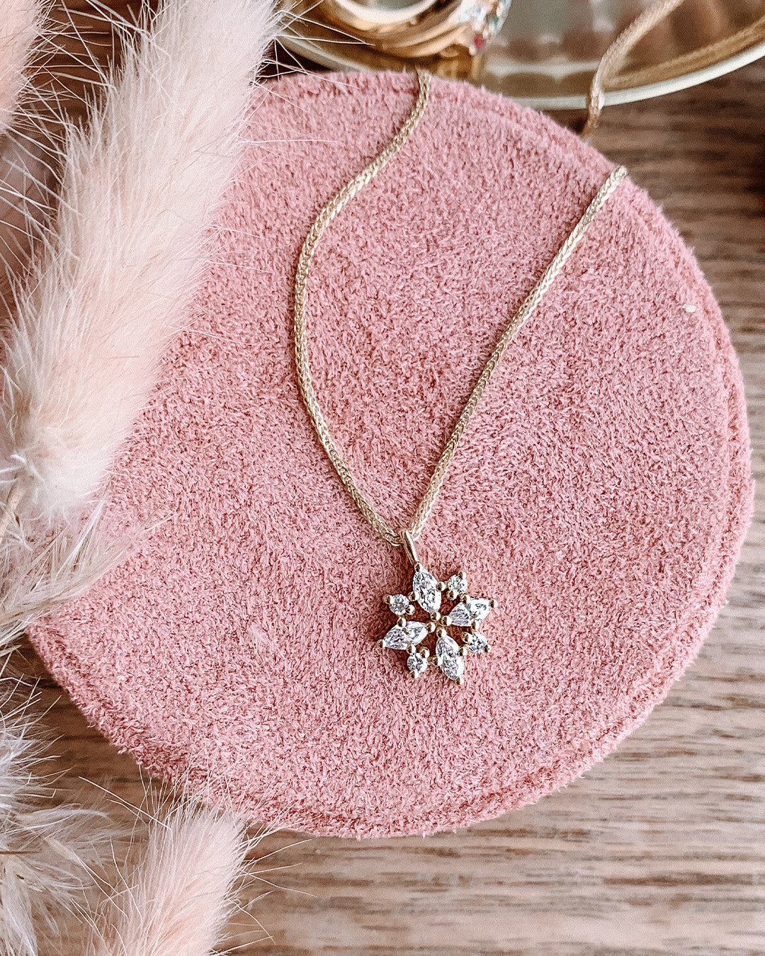 Diamond Snowflake Necklace with Lab Grown Diamonds