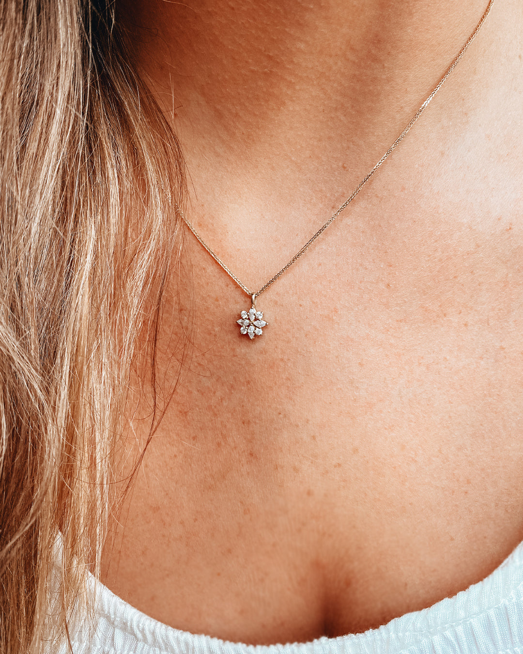 Diamond Snowflake Necklace