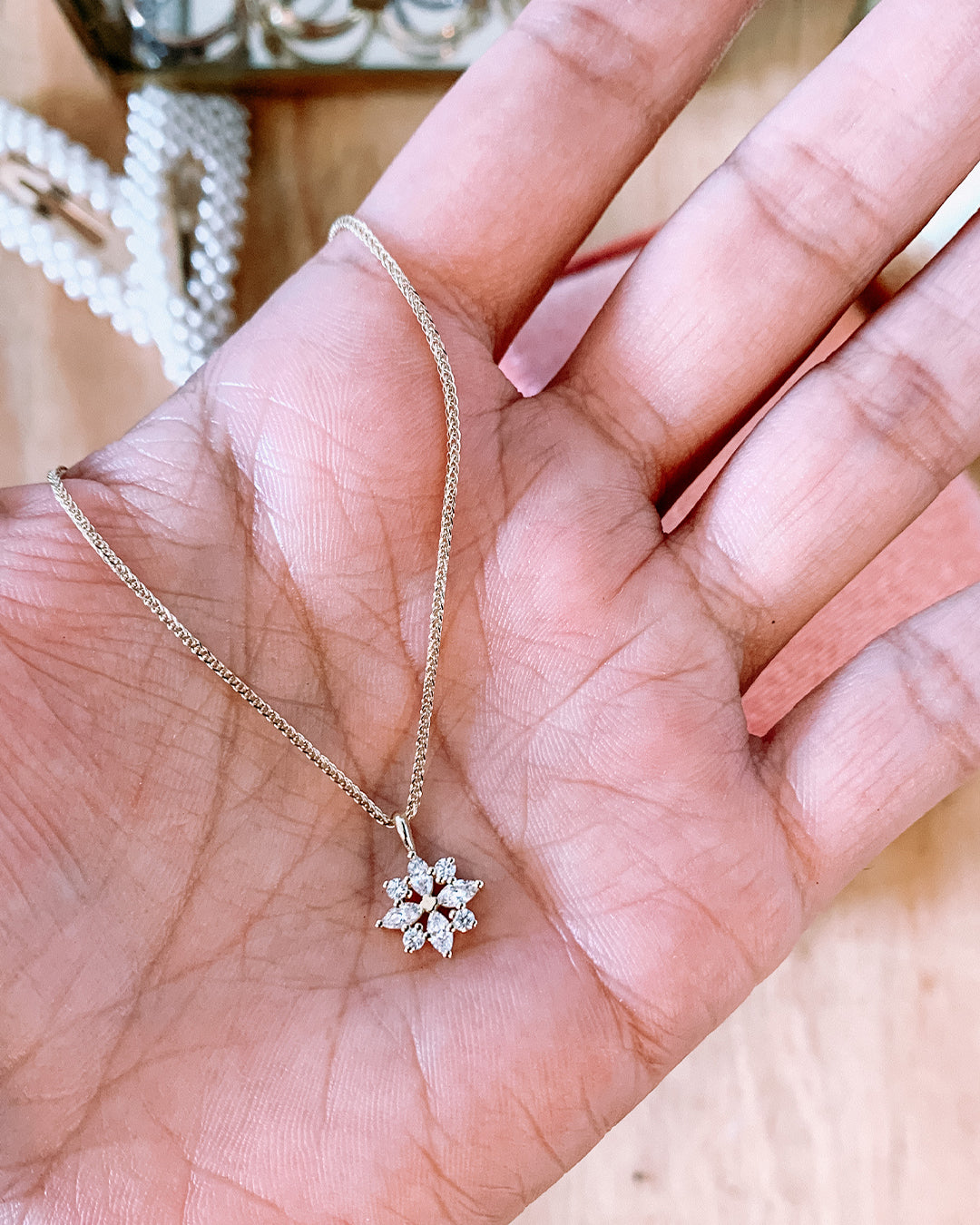 Diamond Snowflake Necklace